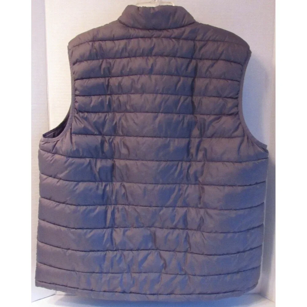 Izod Performance Advantage Quilted Packable Full Zip Gray Puffer Vest Size XL